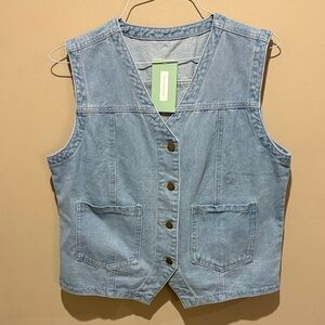 Light Blue Denim Vest